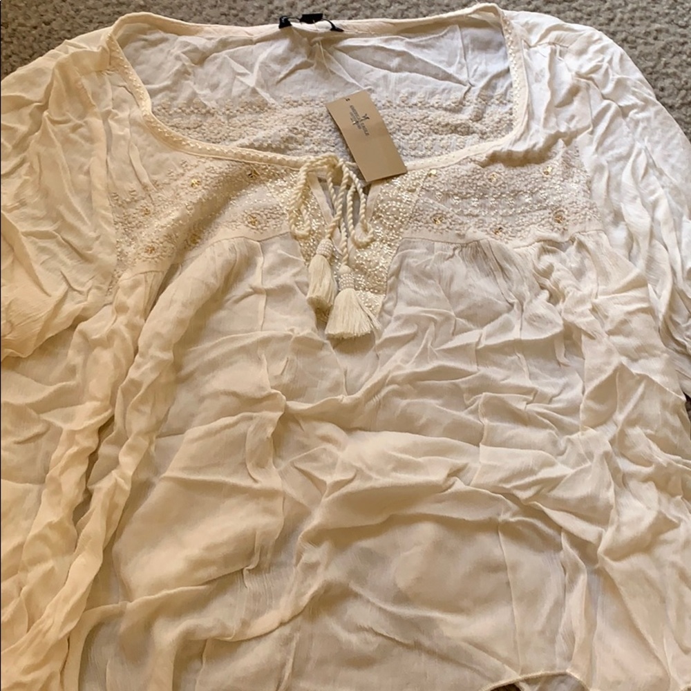Cream color blouse American eagle